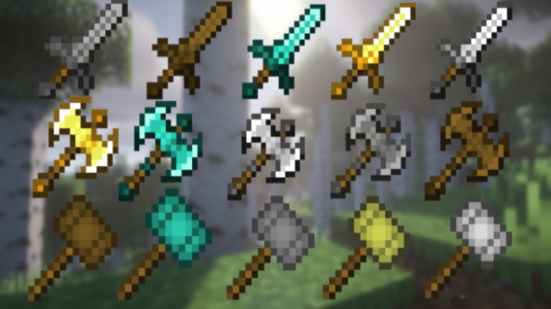 مود More Vanilla Weapons - أسلحة ودروع جديدة لماين كرافت 1.21