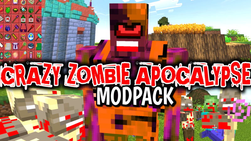 مود Crazy Zombie Apocalypse - نهاية العالم بالزومبي لماين كرافت