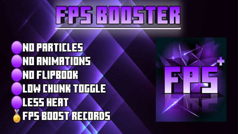 تكستشر باك FPS Booster - لعبة بدون لاج على ماين كرافت PE